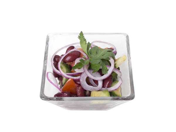 Vegetable salad with red beans. — Stock Photo, Image