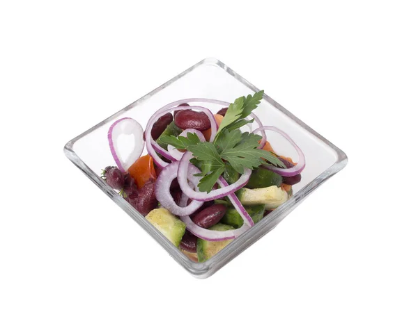 Vegetable salad with red beans. — Stock Photo, Image