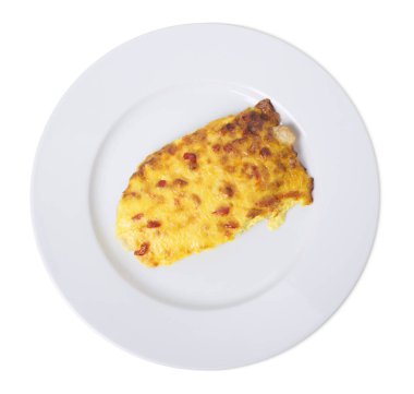 Kırmızı biberli omlet.