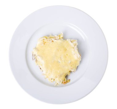 Peynir pişmiş kavrulmuş domuz eti biftek .