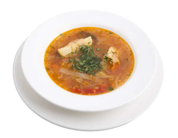 Ízletes leves, zöldségekkel. — Stock Fotó