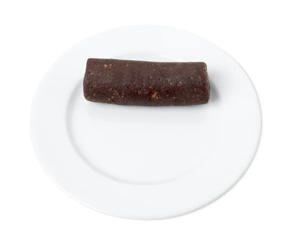 Torta al cacao con noci e biscotti . — Foto Stock