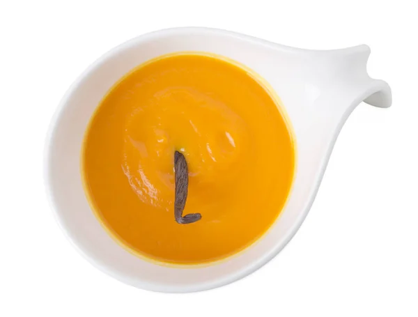 Pumpkin cream soup with vanilla aroma. — Stock Photo, Image