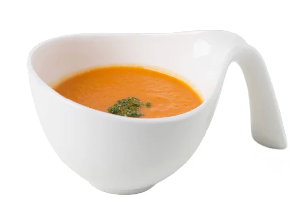 Pumpkin detox soup with herbs. — Stock Photo, Image