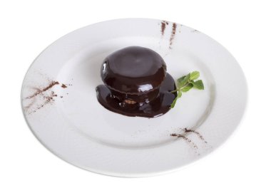 Lezzetli çikolatalı puding.