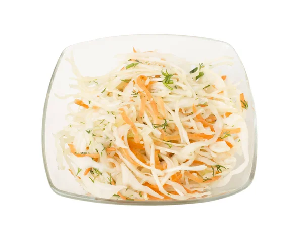 Healthy salad with carrot and cabbage. — Stock Photo, Image