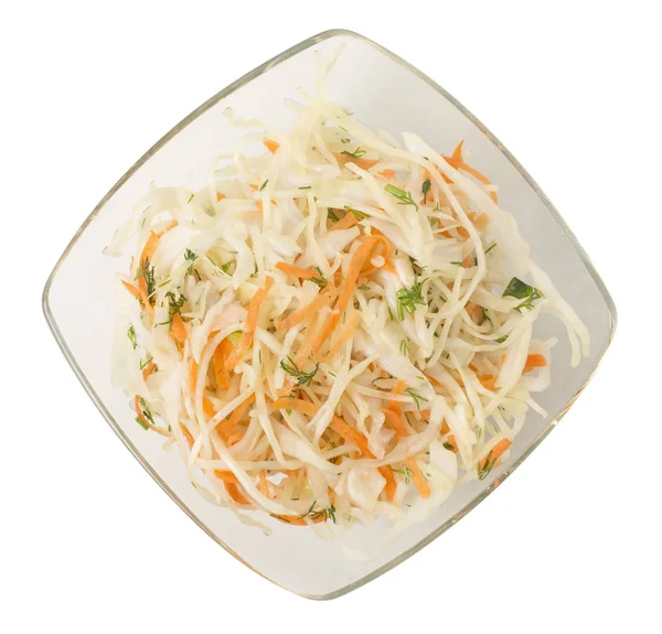 Healthy salad with carrot and cabbage. — Stock Photo, Image