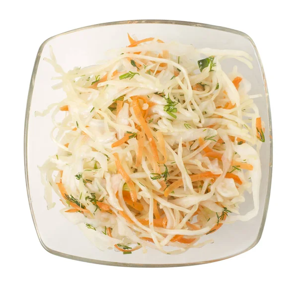 Healthy salad with carrot and cabbage. — Stock Photo, Image