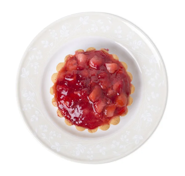 Tartlet com morangos e geléia de frutas . — Fotografia de Stock