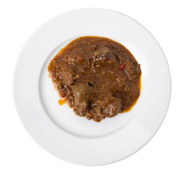 Roasted meat with gravy. — Stock Photo, Image