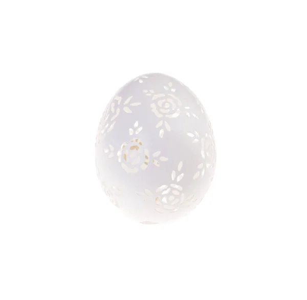 Easter hen's egg with carving. — Stock Photo, Image
