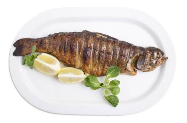 Fırında Alabalık otlar ile.