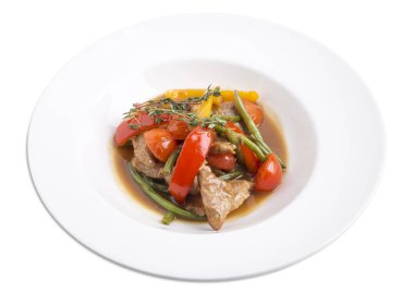 Lezzetli kızarmış kuzu fileto.