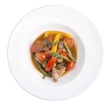 Lezzetli kızarmış kuzu fileto.