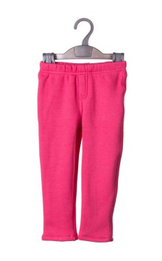 Çocuk kırmızı pantolon.