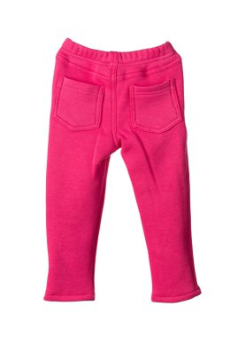 Çocuk kırmızı pantolon.