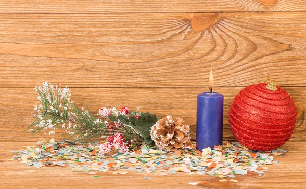 Composición de las decoraciones navideñas . —  Fotos de Stock