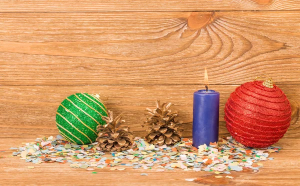 Composición de las decoraciones navideñas . —  Fotos de Stock