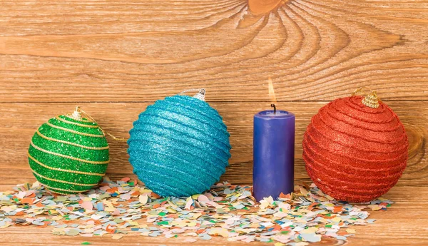 Composición de las decoraciones navideñas . — Foto de Stock