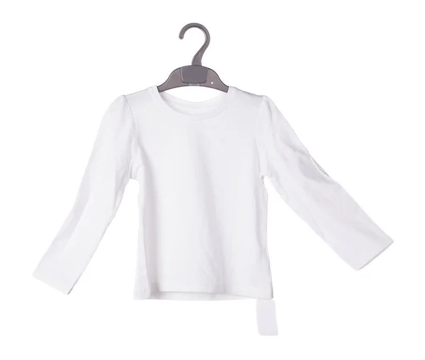 Witte childrens katoenen blouse. — Stockfoto