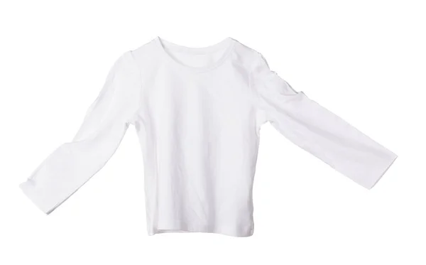 Witte childrens katoenen blouse. — Stockfoto