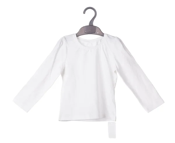 Blusa de algodão branco para crianças . — Fotografia de Stock