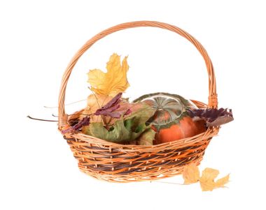 Kompozisyon bir kabak sepeti.