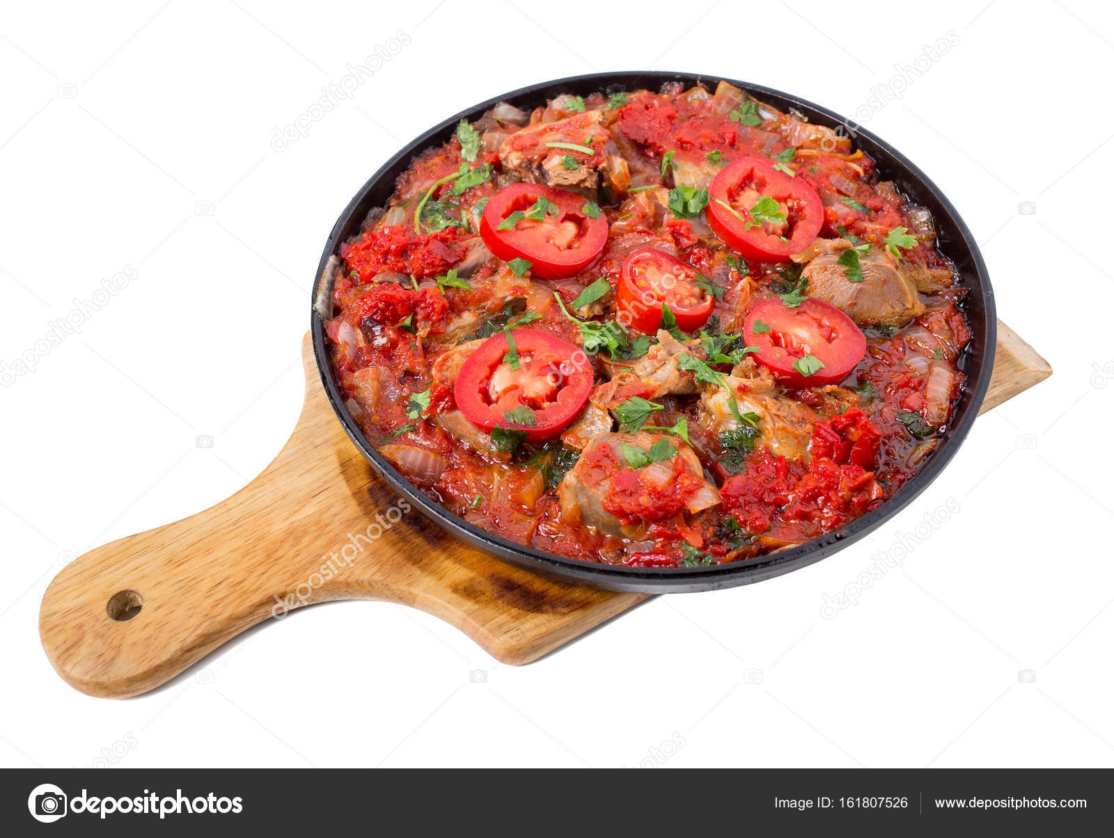 Говядина, тушеная с помидорами Говядина, тушеная с помидорами