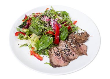 Izgara Tay biftek salata.