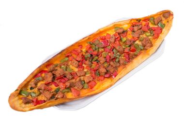 Sığır eti ve kırmızı biber ile Gürcü pasta.