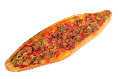 Sığır eti ve kırmızı biber ile Gürcü pasta.