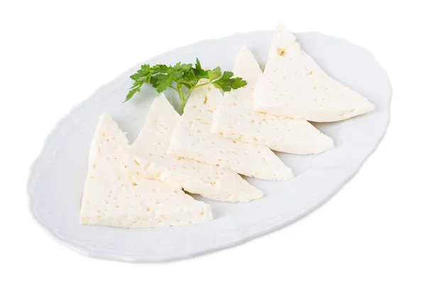 Georgian homemade soft cheese. — Stock Photo, Image