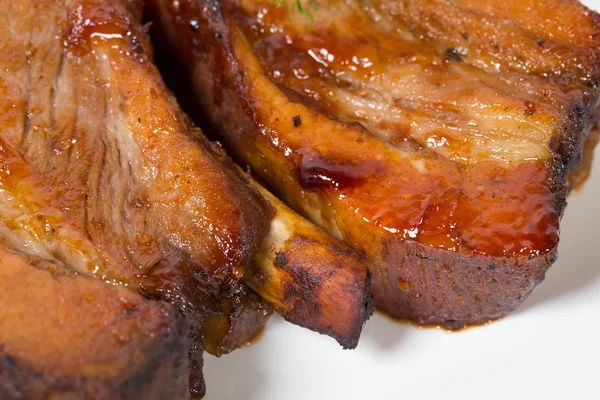Roast pork ribs. — Stock Photo, Image