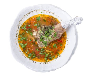 Sebze çorbası Gürcü kuzu.