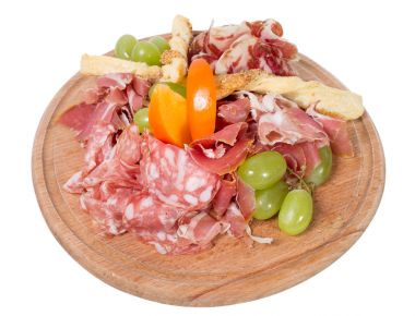 Karışık İtalyan kurutulmuş et tabağı.