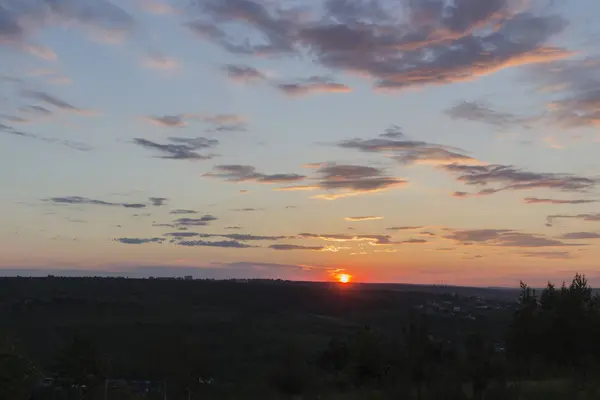 Vista de la hermosa puesta de sol. — Foto de Stock