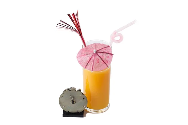 Mentre bevi succo . — Foto Stock