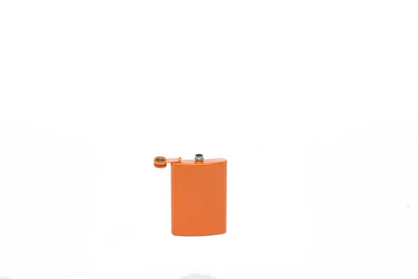 Aluminium orange flask. — Stock Photo, Image