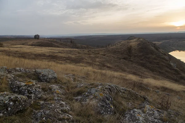 Pohled shora na řece. — Stock fotografie