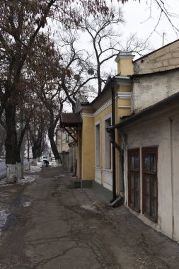 Sıkıcı kış sokak.