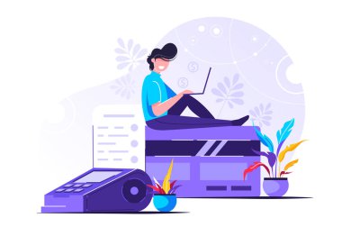 Kredi kartı çevrimiçi ödeme kavramı 