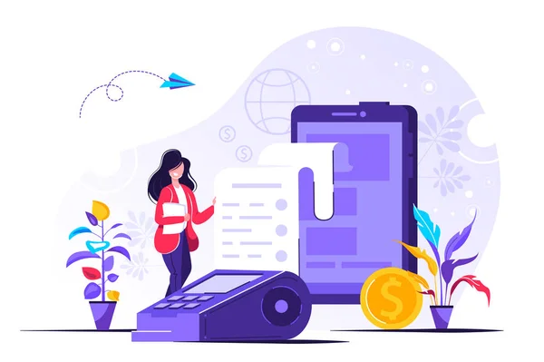 Mobiele betaling Ui illustratie — Stockvector