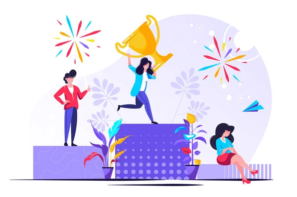 Vektör çizimi. İnsanlar ayakta 