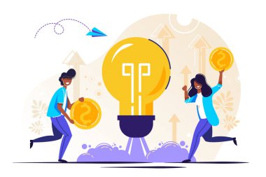 İş fikirleri vektör illüstrasyonu.