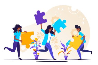 İş konsepti. Takım metaforu