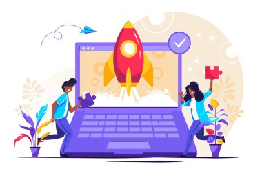 İş adamları roket fırlatıyor 