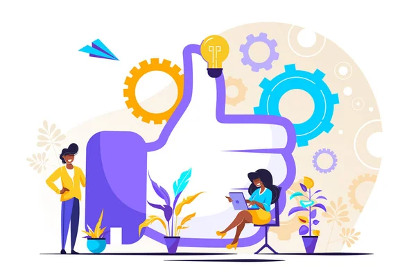 Vektör illüstrasyonu, performans takım çalışması