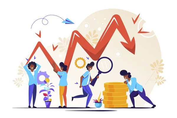 Gestão não conseguiu obter lucro —  Vetores de Stock