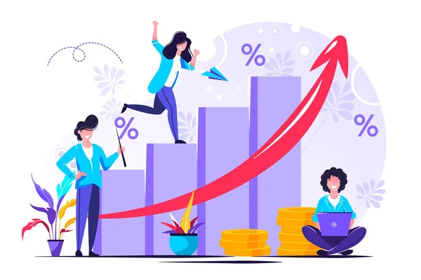 Financial forecast vector illustration — 스톡 벡터