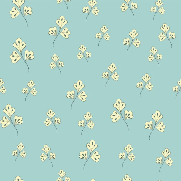 Sömlöst mönster med blommiga inslag. — Stock vektor